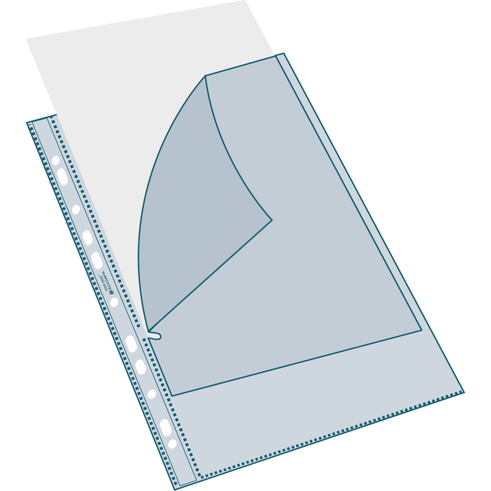 Exacompta 10x 10 Prospekthüllen gelocht Stop Doc PP 60µ A4 Transparent 5880E