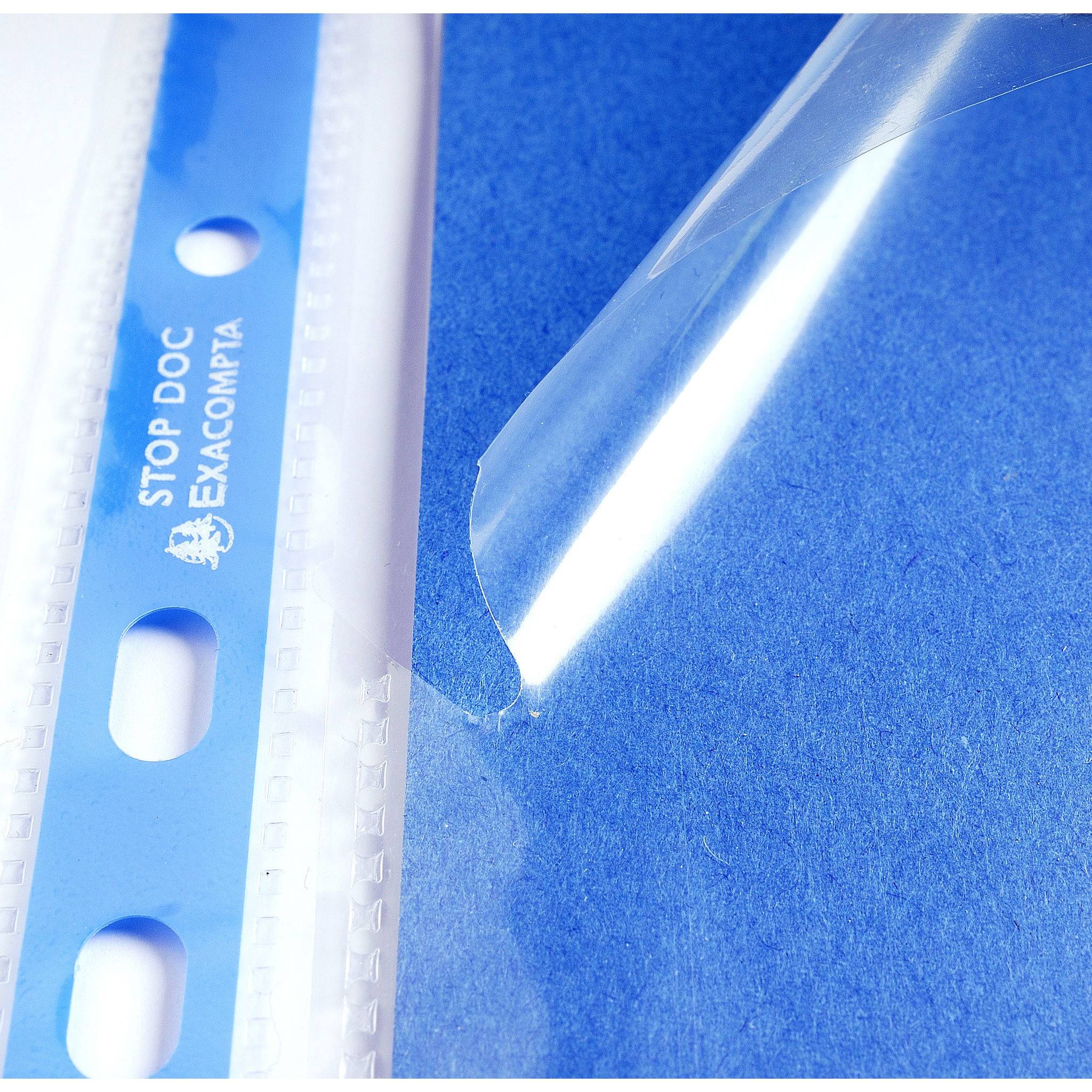 Exacompta 10x 10 Prospekthüllen gelocht Stop Doc PP 60µ A4 Transparent 5880E
