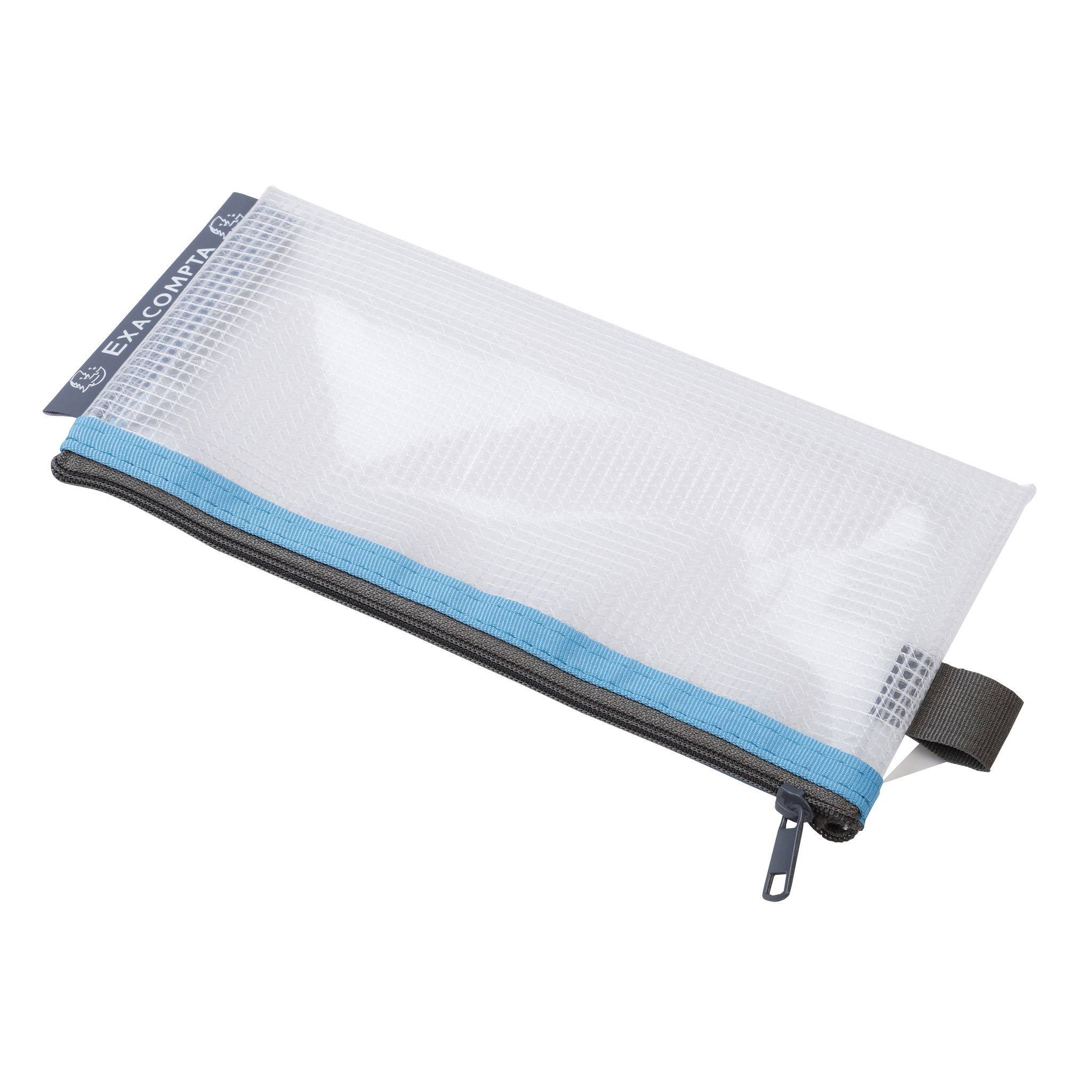 Exacompta 10x Tasche EVA + Reißverschluss, flexibel PP, 8x18cm, sortiert, 34110E