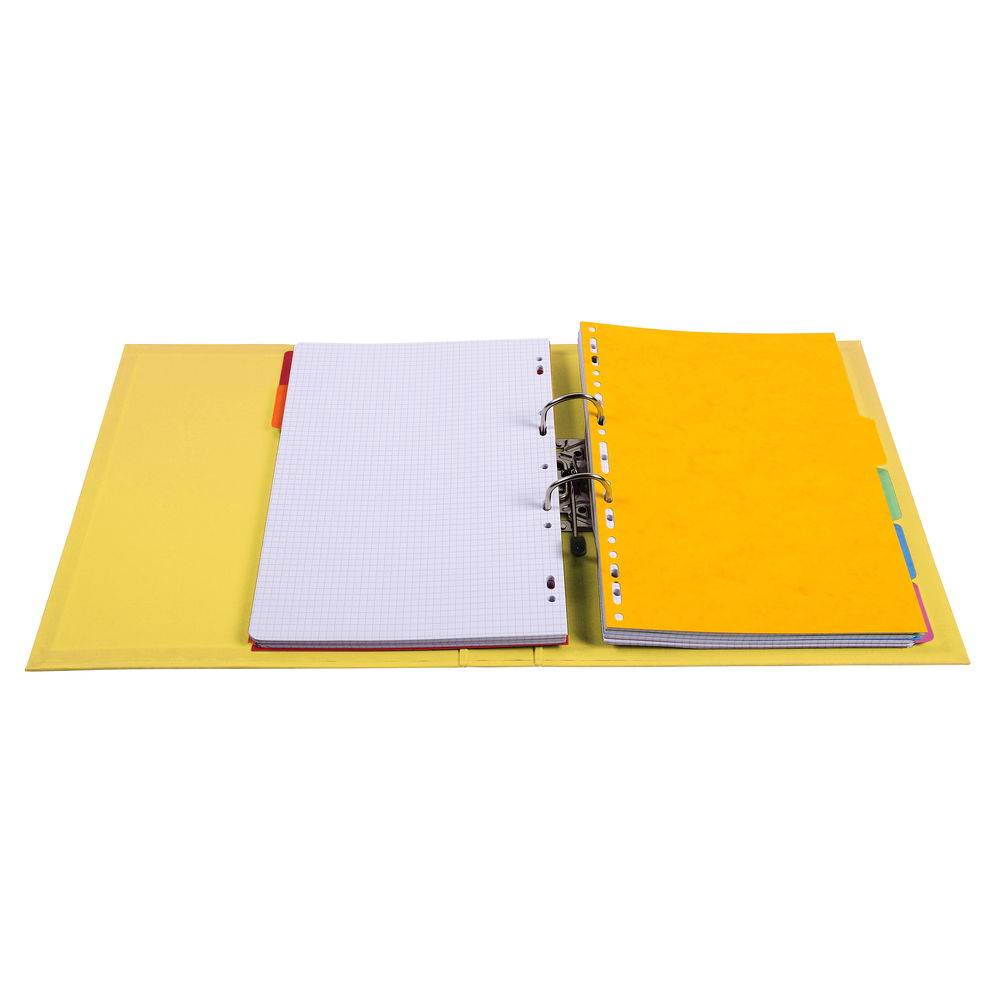 Exacompta 10x Ordner Prem'Touch PVC, Rücken 50mm, 32x29cm A4 Maxi, Gelb, 53549E