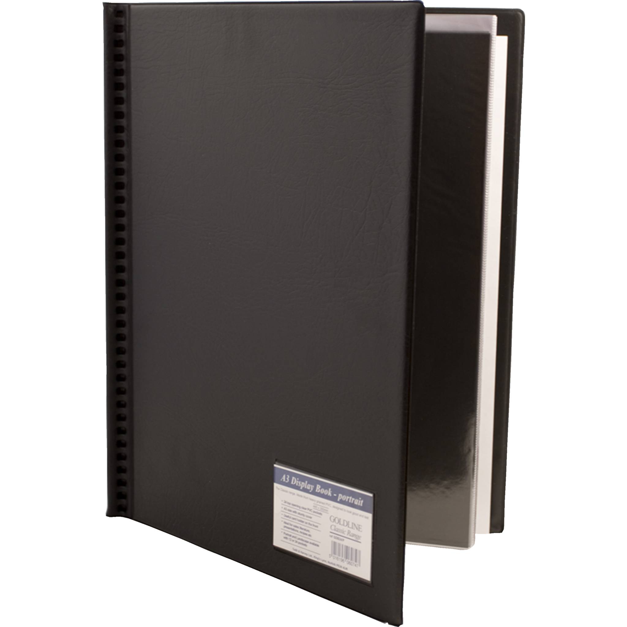 Exacompta 4x feste Sichtmappe Deckel PVC 14mm 24 Hüllen A3 Schwarz GDB24/PZ