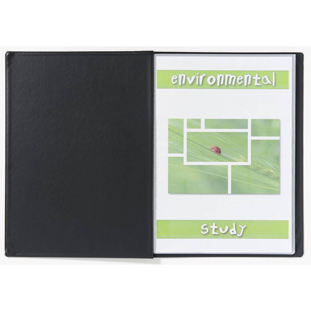 Exacompta 4x feste Sichtmappe Deckel PVC 14mm 24 Hüllen A3 Schwarz GDB24/PZ