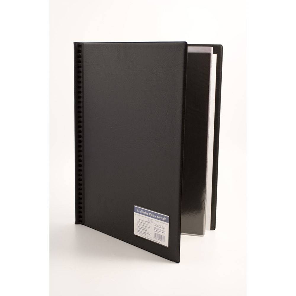 Exacompta 4x feste Sichtmappe Deckel PVC 14mm 24 Hüllen A3 Schwarz GDB24/PZ