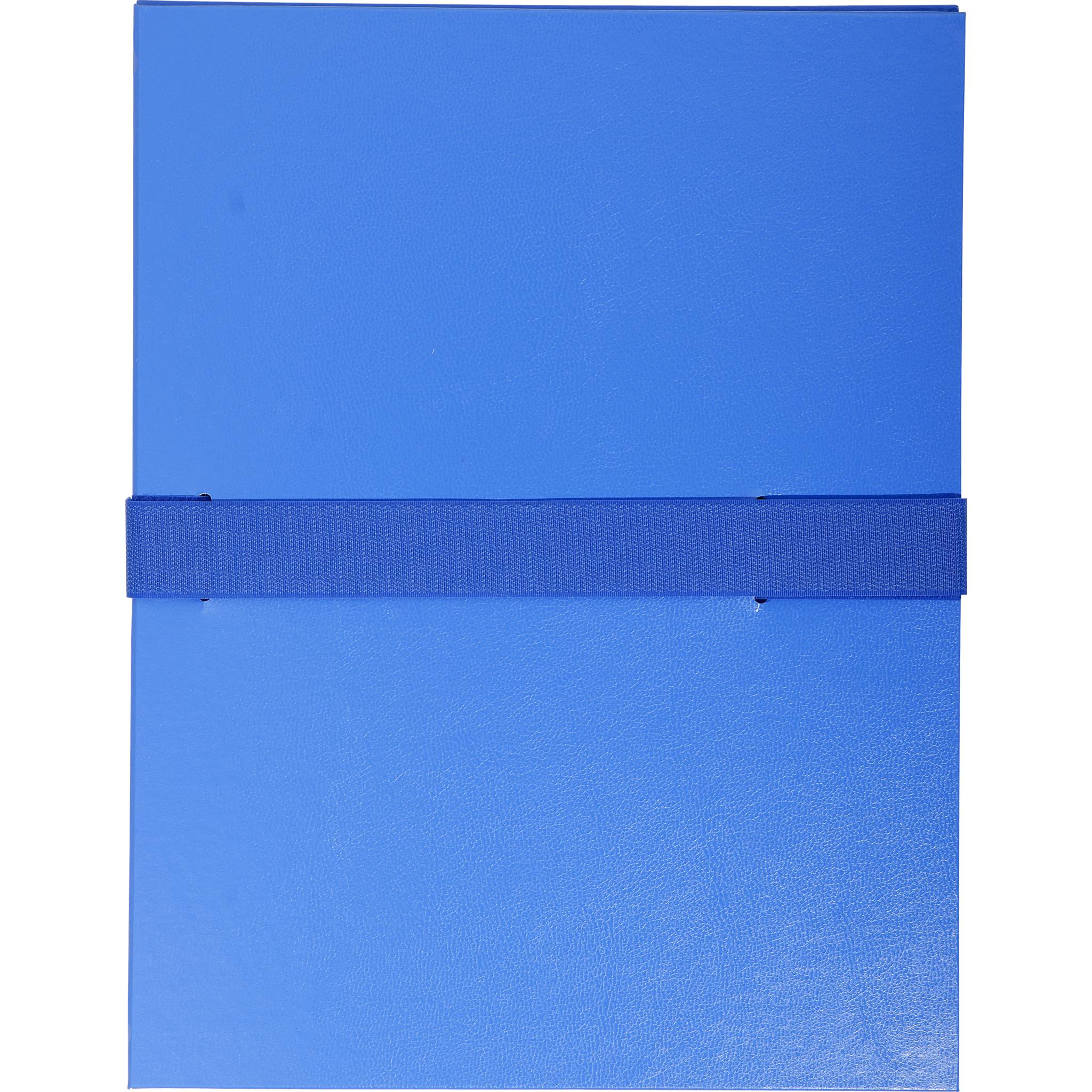 Exacompta 10x Dokumentenmappe dehnbar 1 Klappe Balacronbezug A4 Blau 622E