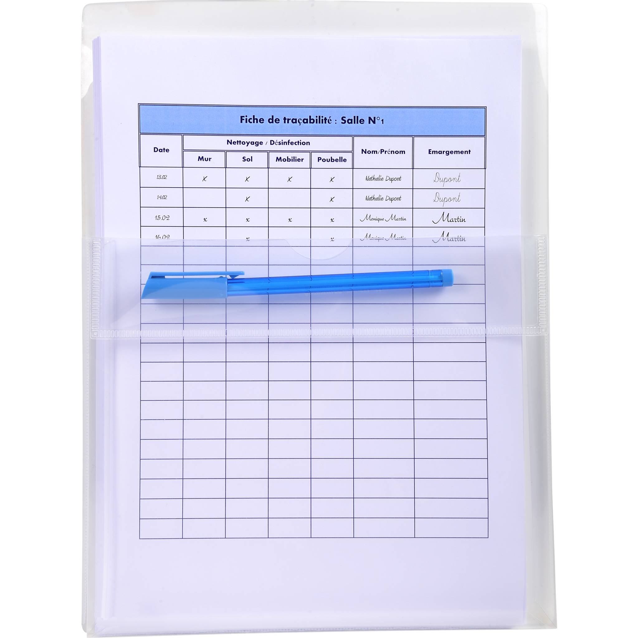 Exacompta 10x 2 Schutzhüllen selbstklebend PP A4 Übergröße Kristall 56300E