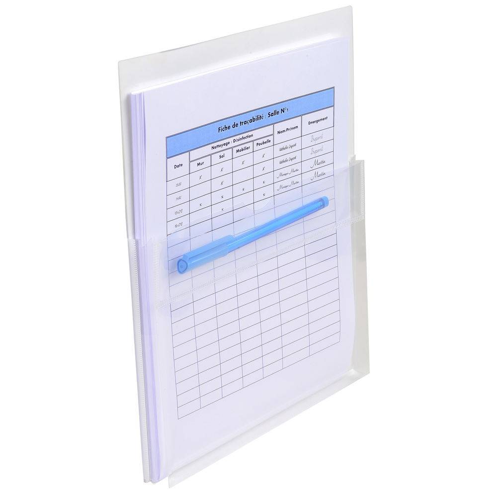 Exacompta 10x 2 Schutzhüllen selbstklebend PP A4 Übergröße Kristall 56300E