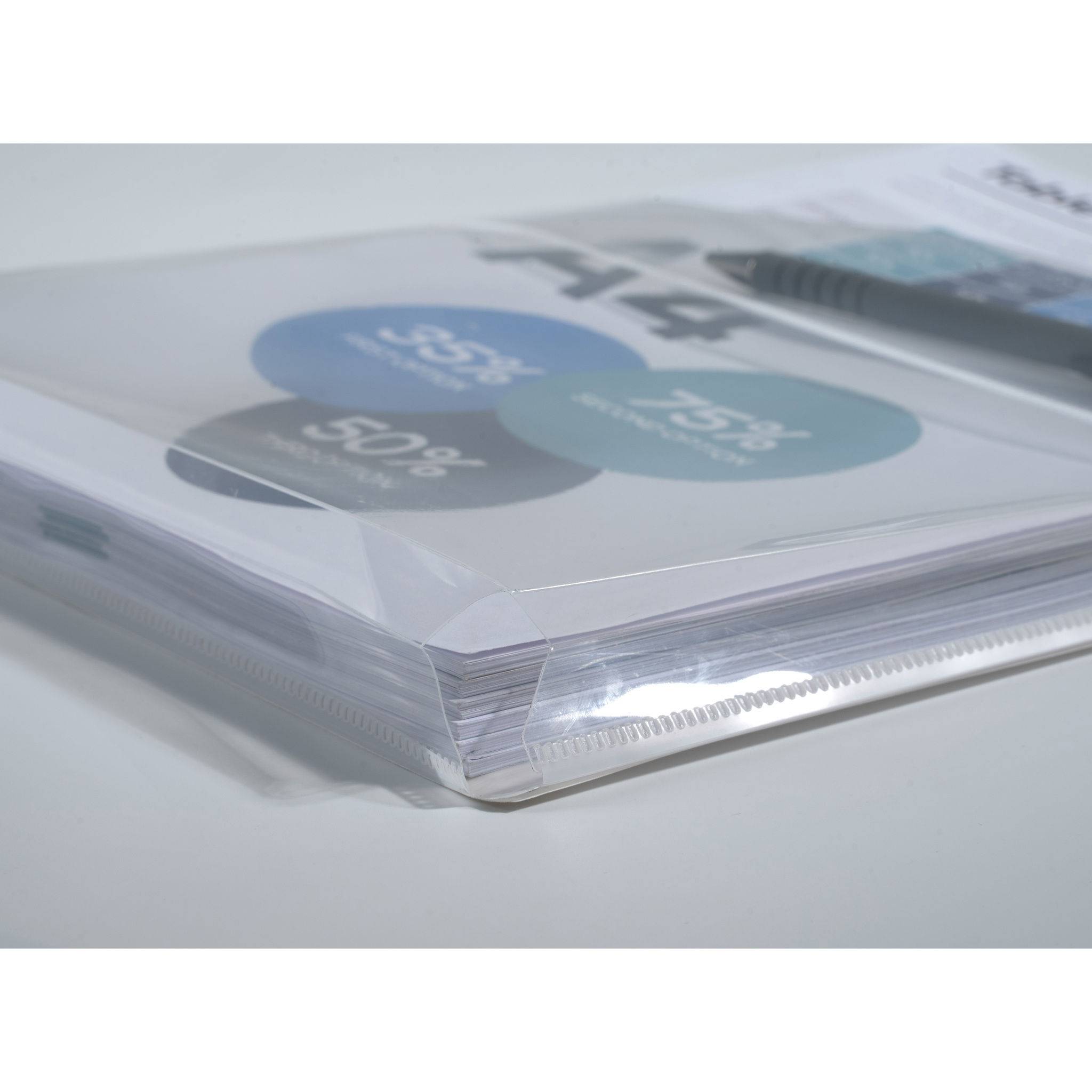 Exacompta 10x 2 Schutzhüllen selbstklebend PP A4 Übergröße Kristall 56300E