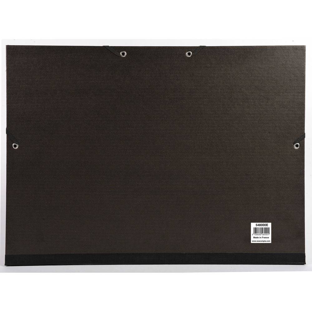 Exacompta 10x Zeichenmappe + Gummizug A3 Kraft schwarz 32x45cm Schwarz 548000E