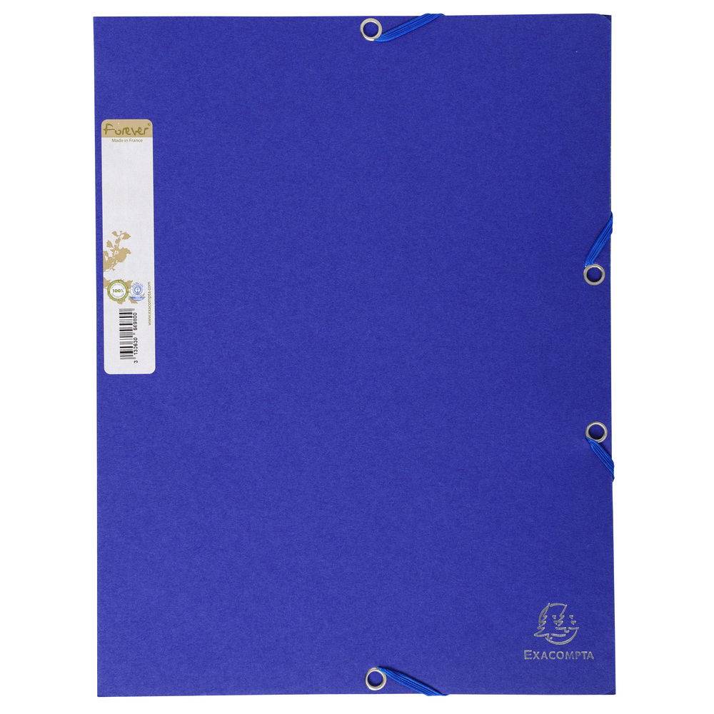 Exacompta 25x Sammelmappe +Gummizug 3 Klappen A4 RC Kart. sortiert 56980E