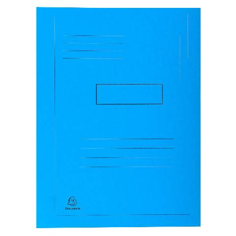 Exacompta 50x Aktenmappe + Index, 2 Klappen RC Kart., A4, Intensivblau, 445006E