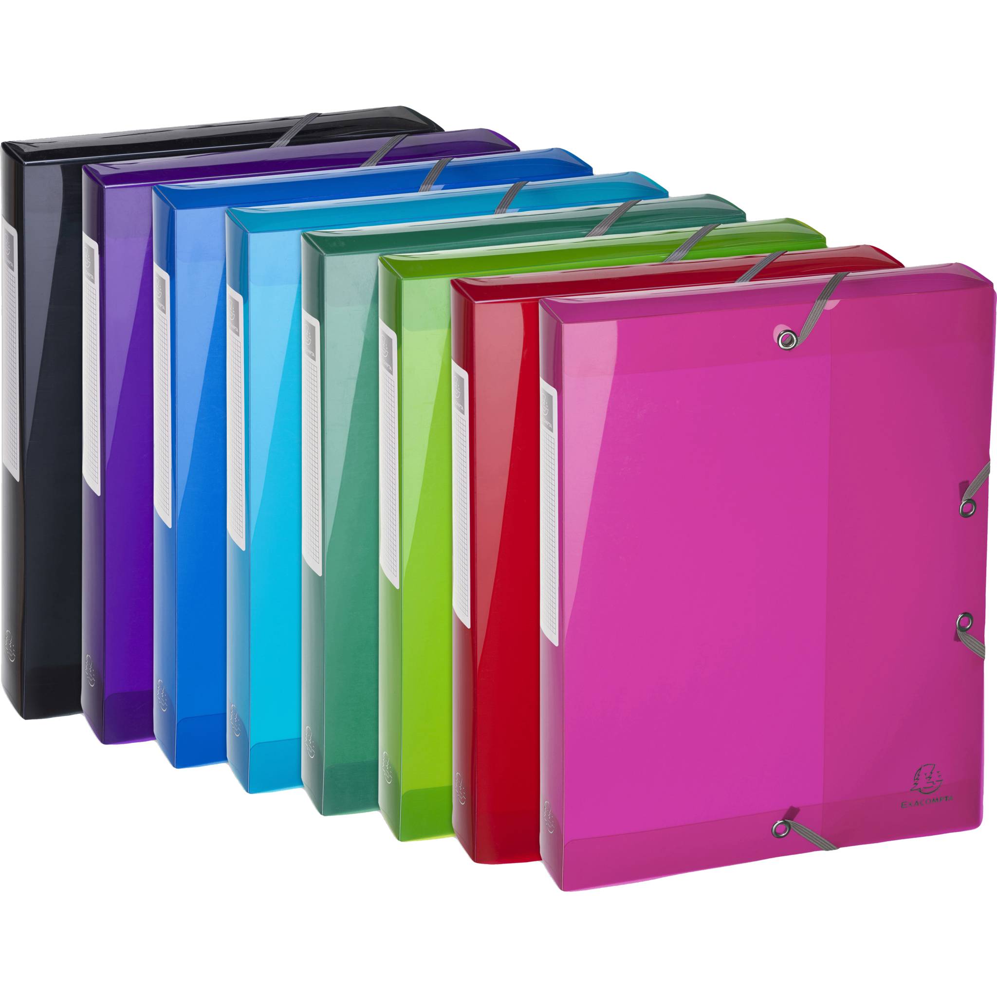 Exacompta 8x Archivbox PP, Rückenbreite 40mm, A4, Iderama PP, sortiert, 59770E