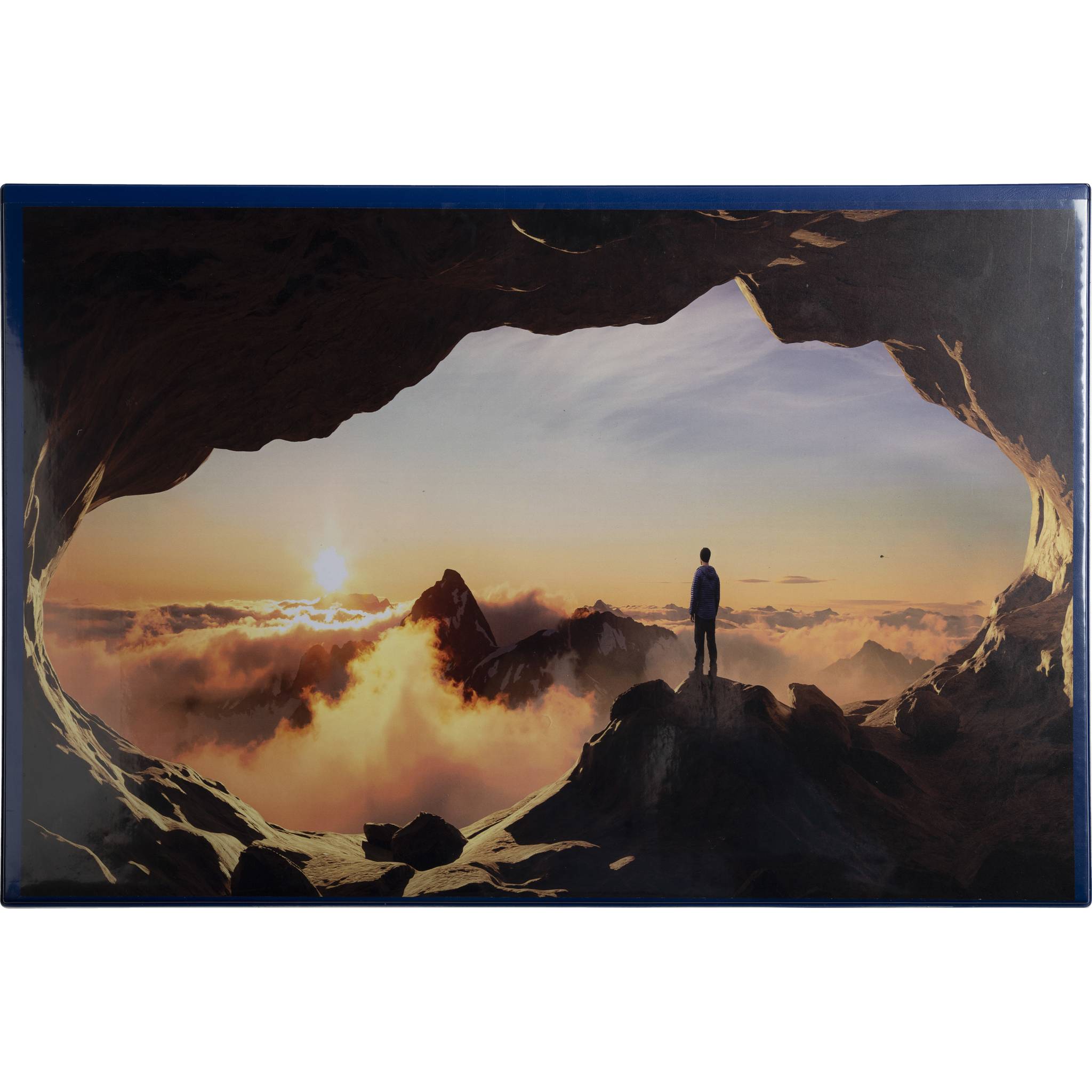 Exacompta 10x feste Schreibtischunterlage PVC 375x575 cm Blau 29782E