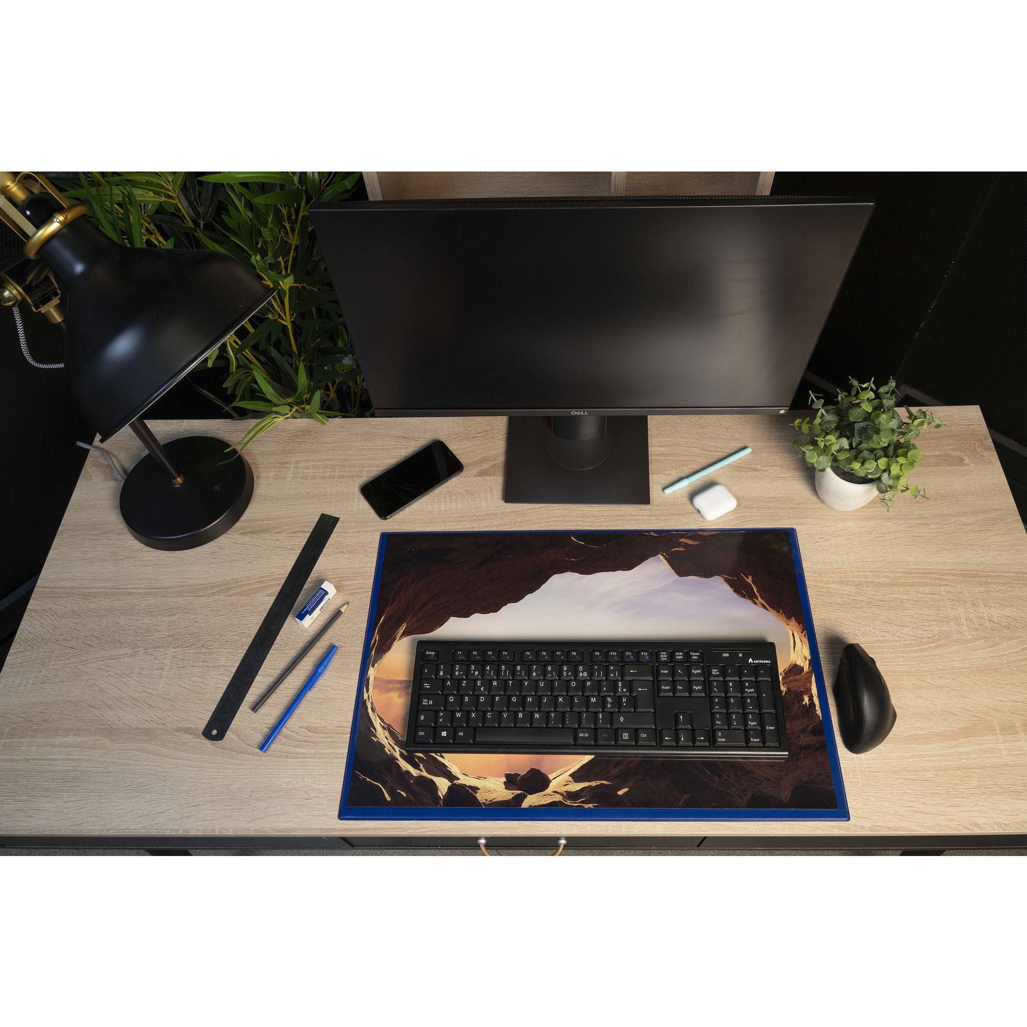 Exacompta 10x feste Schreibtischunterlage PVC 375x575 cm Blau 29782E