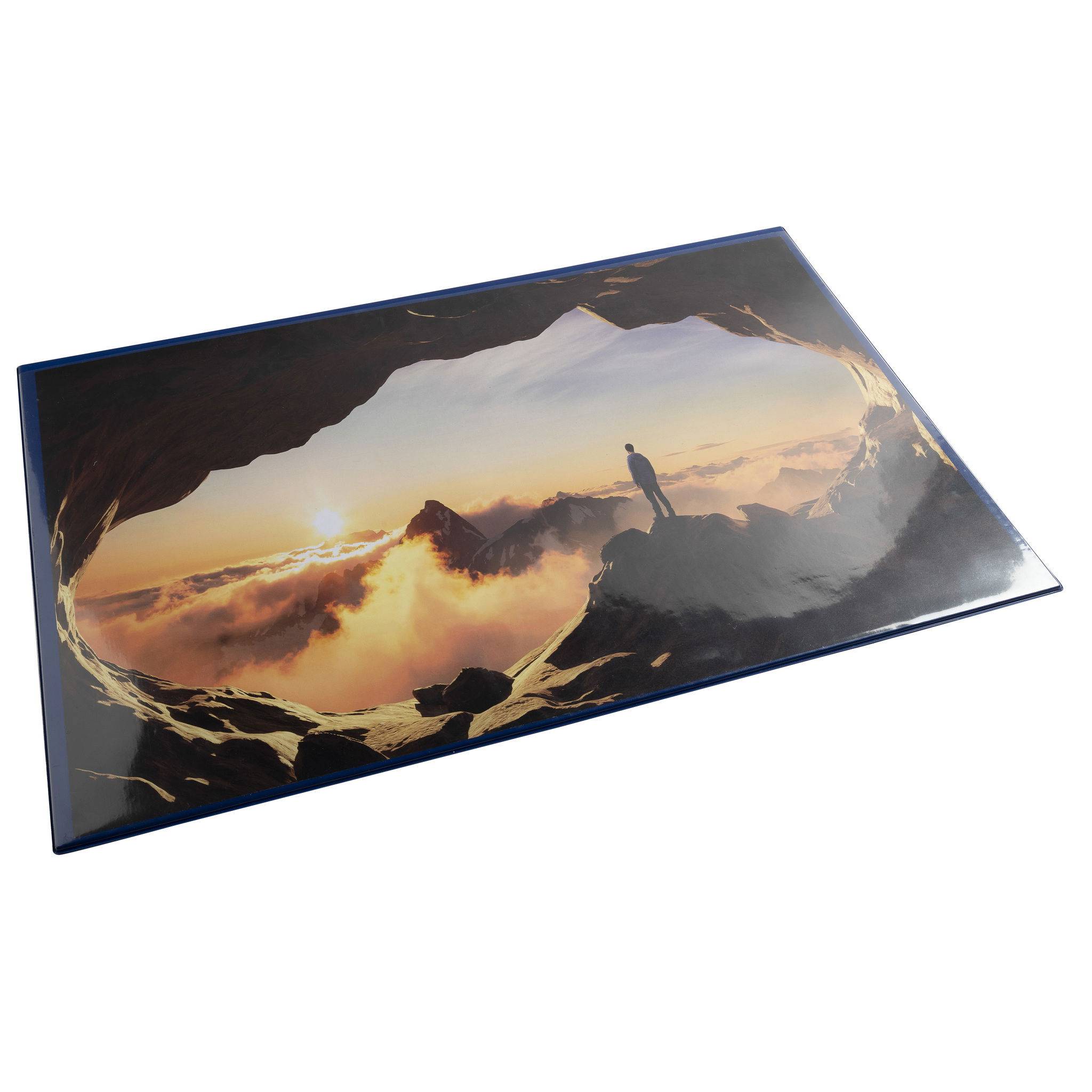 Exacompta 10x feste Schreibtischunterlage PVC 375x575 cm Blau 29782E