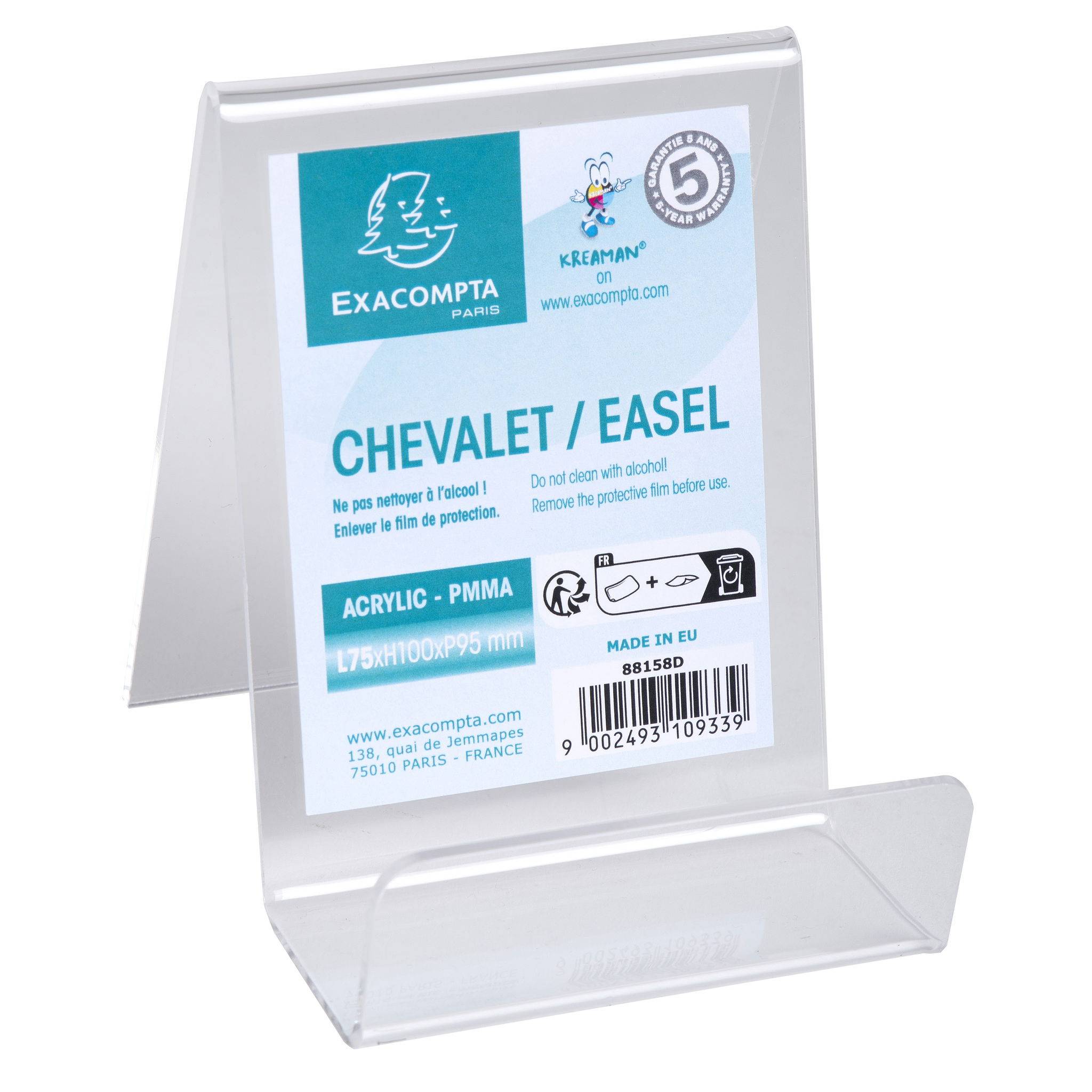 Exacompta 10x Tischaufsteller für A7, PMMA, Exacryl - Kristall - 88158D