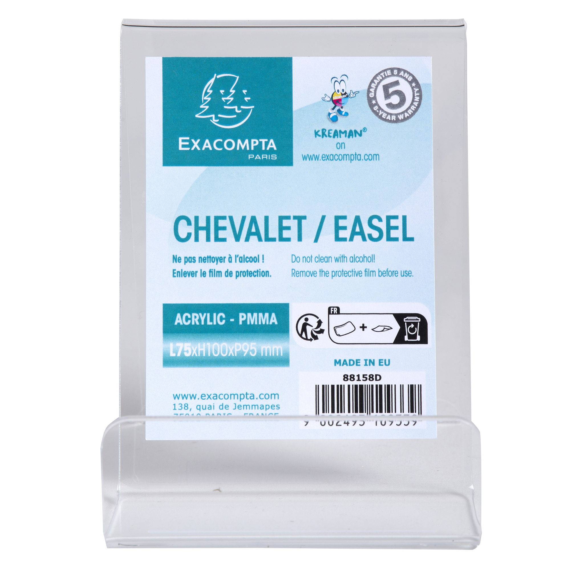 Exacompta 10x Tischaufsteller für A7, PMMA, Exacryl - Kristall - 88158D