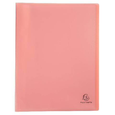 Exacompta 10x Sichtmappe A4 mittelfestem PP, 40 Hüllen, Korallenrot, 88477E