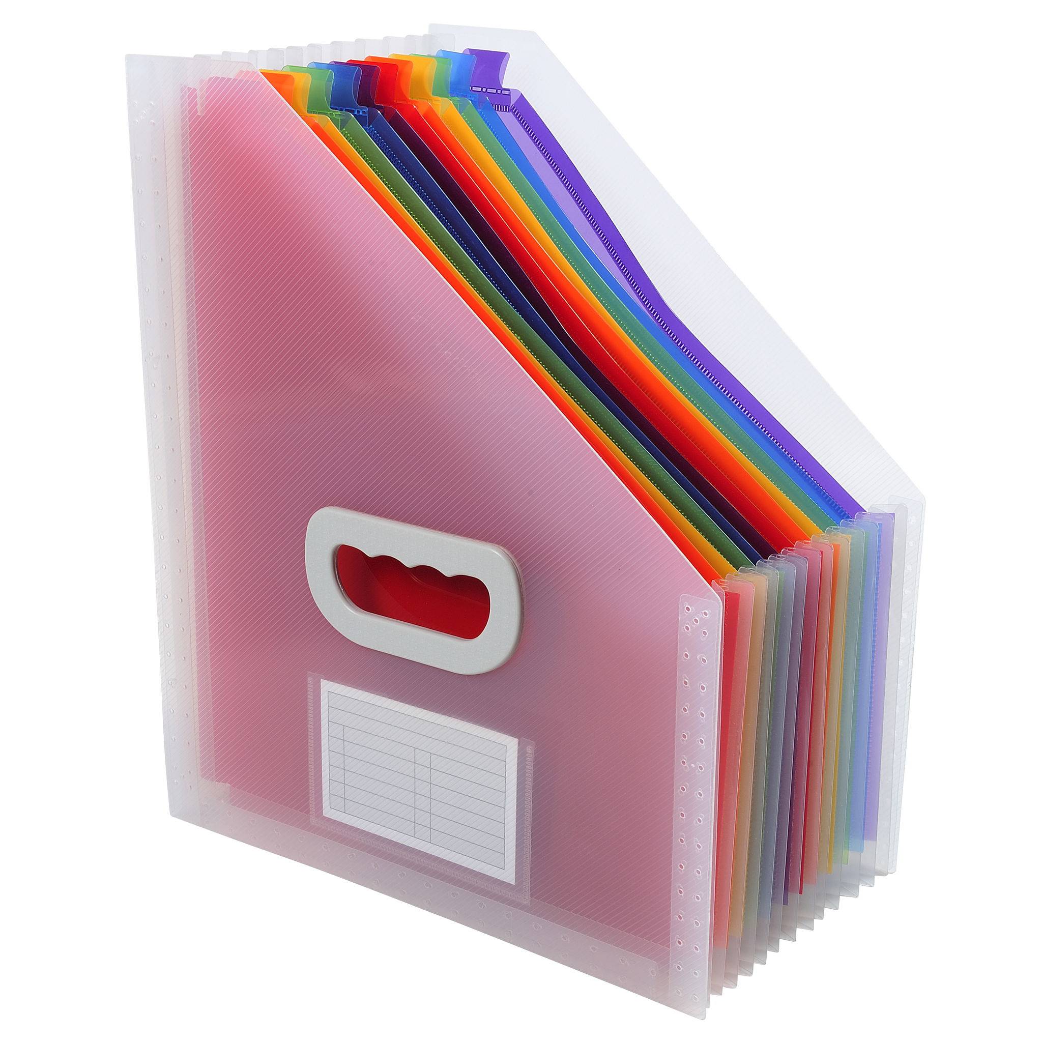 Exacompta 4x Fächer-Stehsammler 12-teilig aus PP - Crystal - Kristall - 55598E