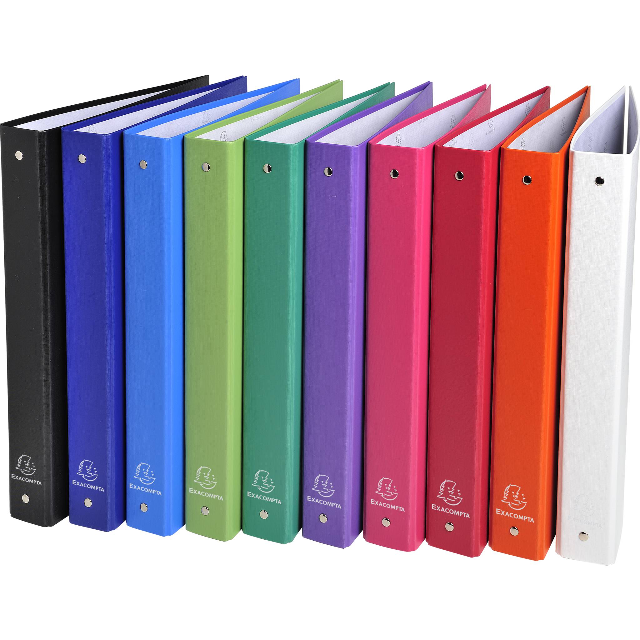 Exacompta 20x Ringbuch PP 18mm 4Ring 30mm Rücken 40mm 32x26cm A4 sortiert 51330E