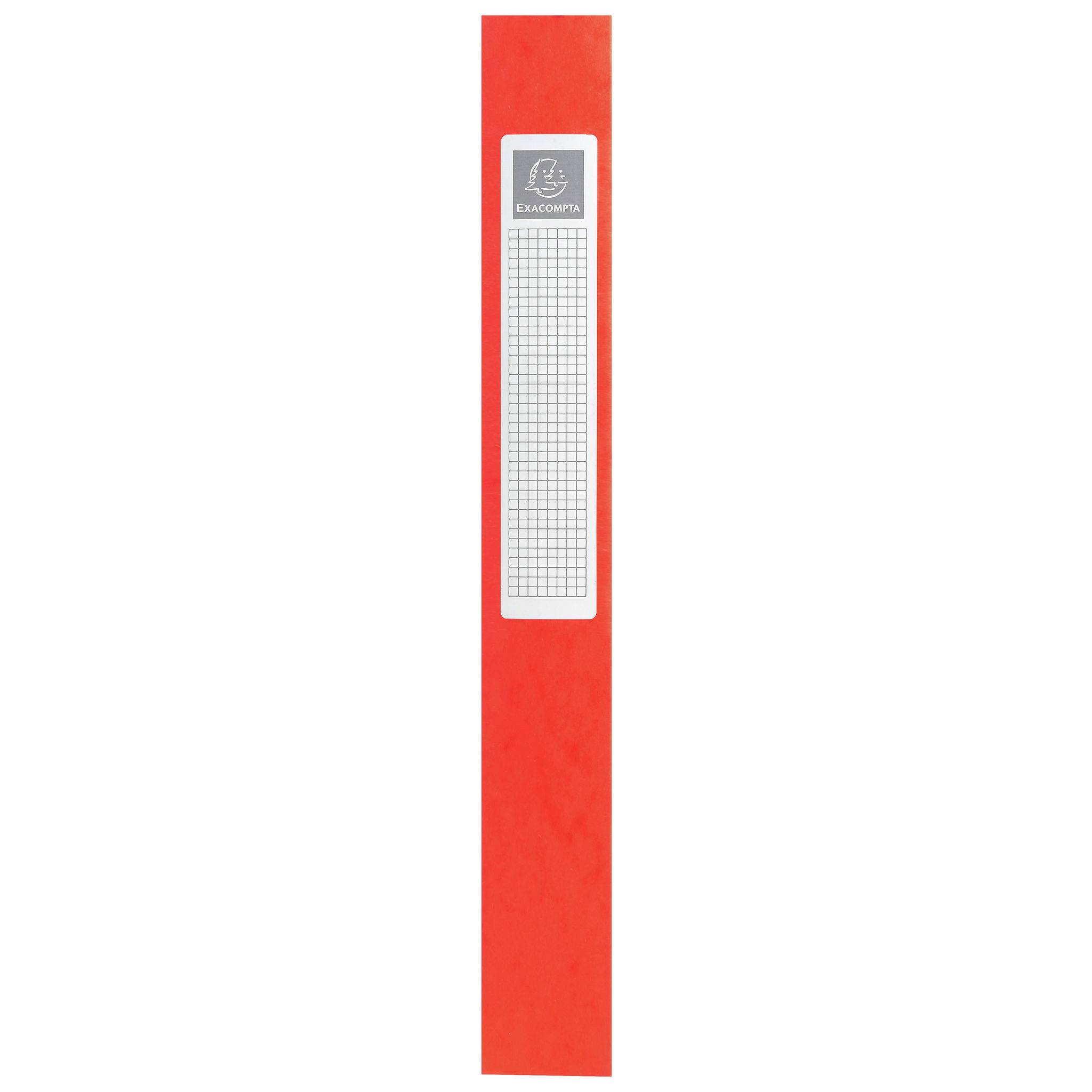Exacompta 8x Archivbox Karton, 600g, Rücken 40mm + Etikett, A4, Rot, 50405E