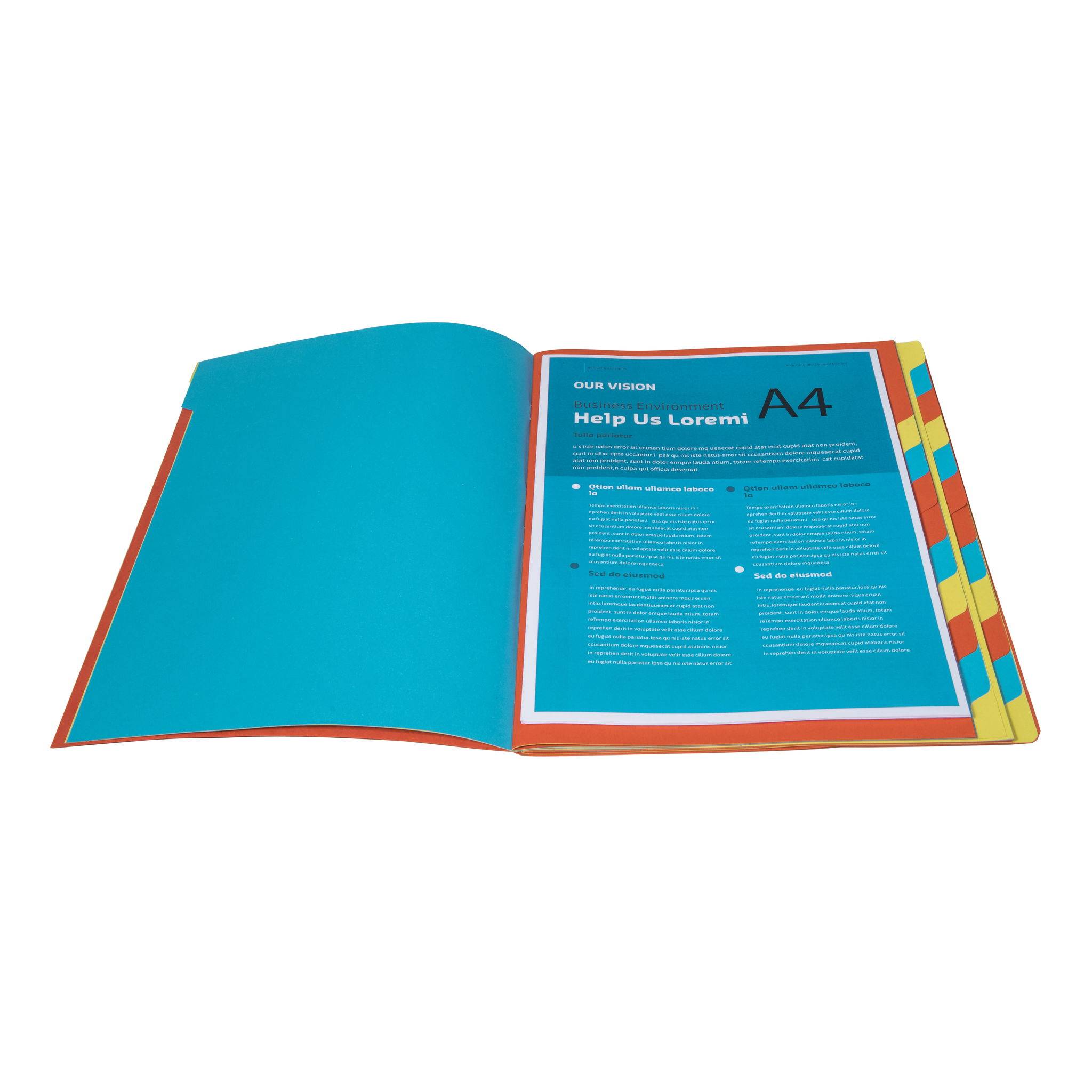 Exacompta 8x Ordnungsmappe Karton 355g/qm + Gummizug 24 Fächer A4 Rot 54245E