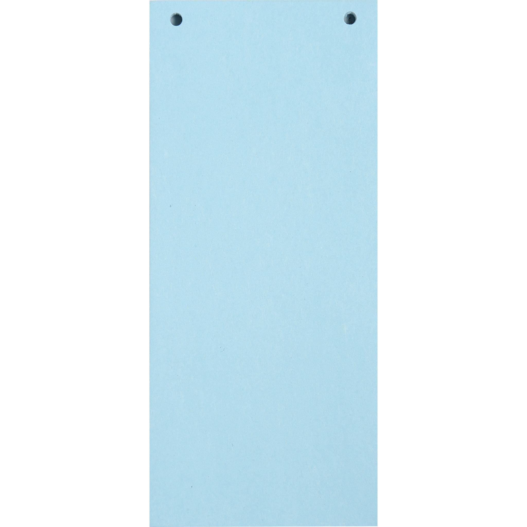 Exacompta 12x 100 Trennstreifen 2-fach gelocht RC Kart 105x240mm Hellblau 13415B
