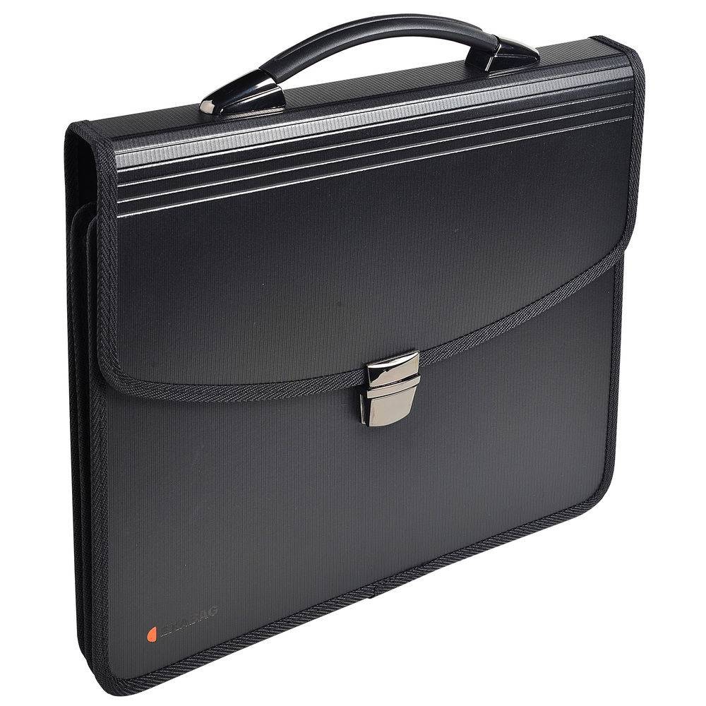 Exacompta 5x Aktentasche PP Griff 60mm Rücken 305x36x5cm A4 Schwarz 59144E