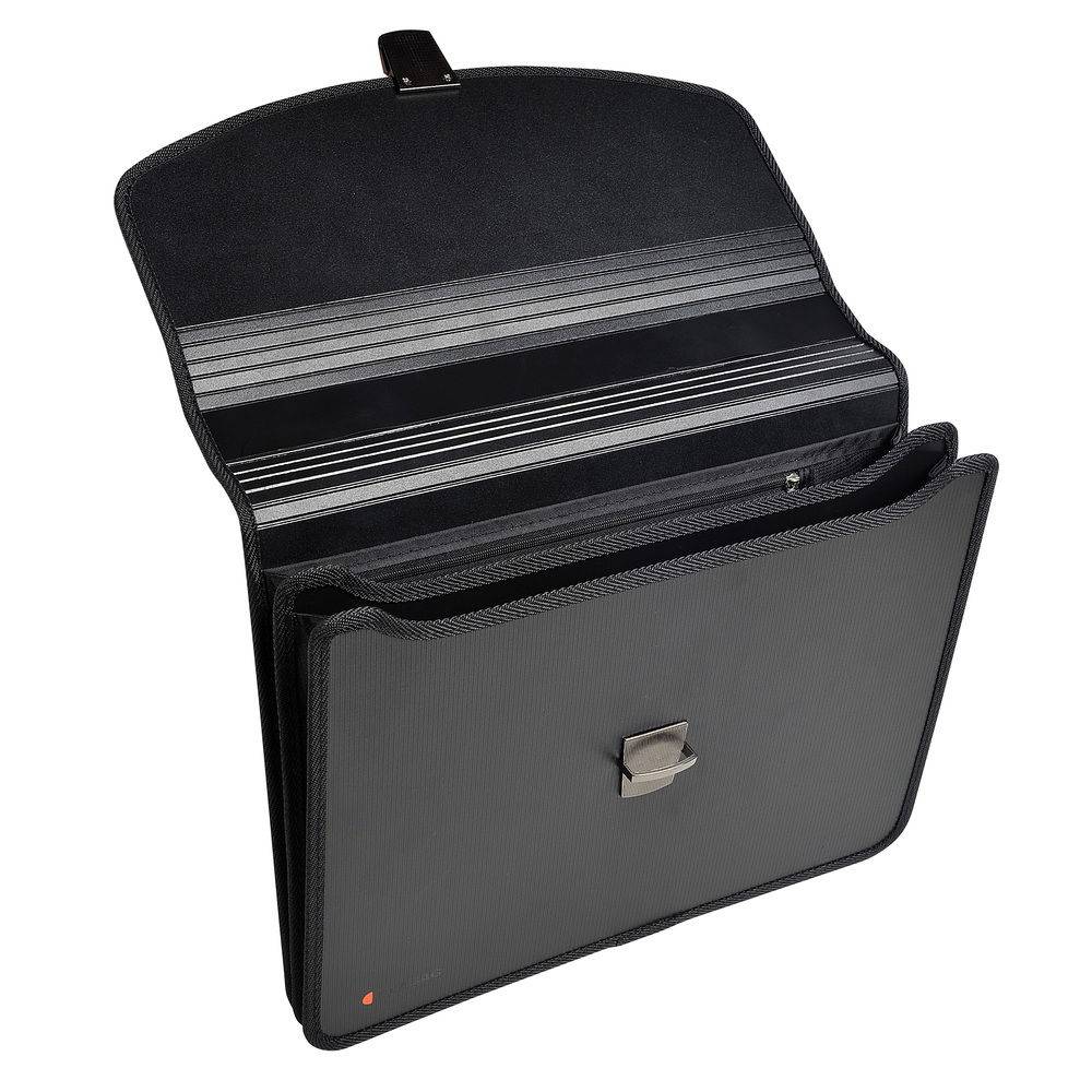 Exacompta 5x Aktentasche PP Griff 60mm Rücken 305x36x5cm A4 Schwarz 59144E