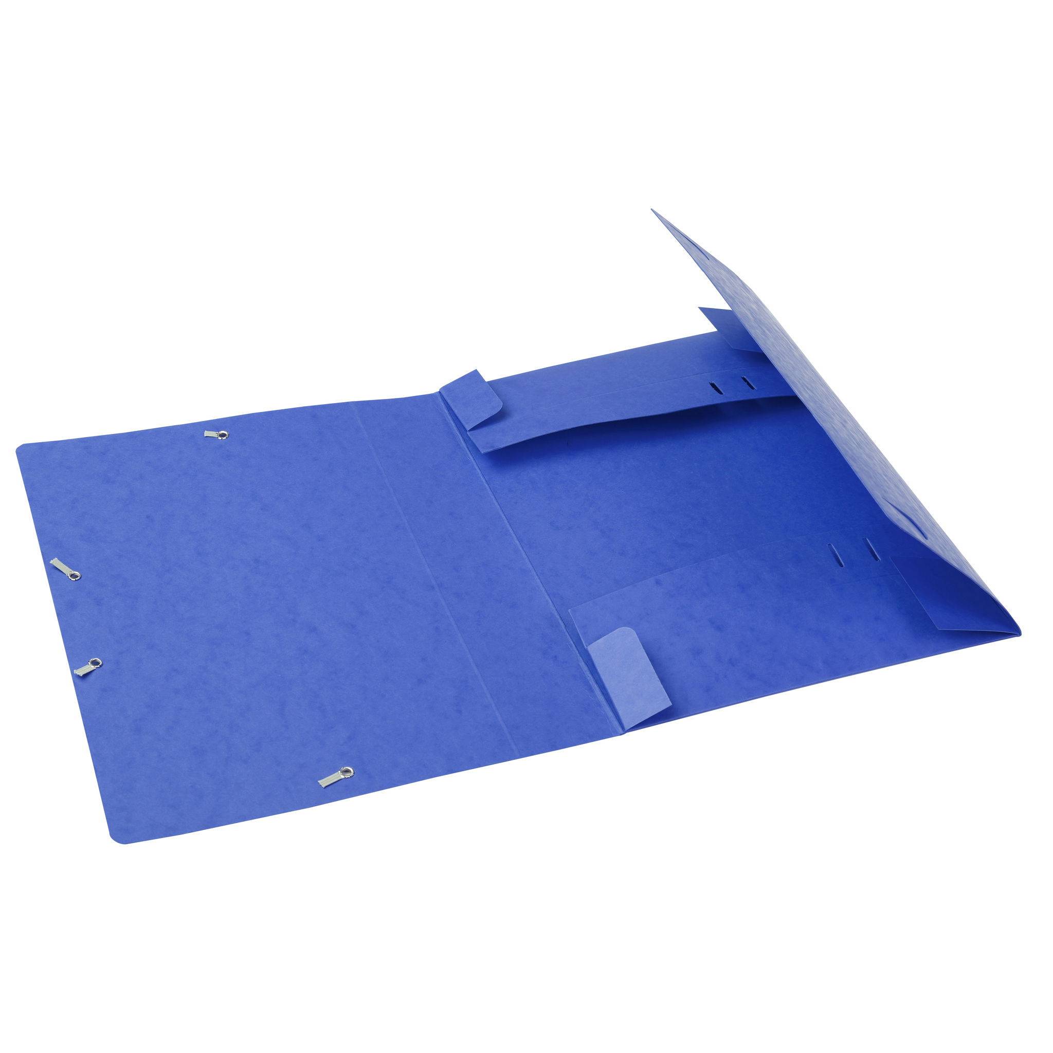 Exacompta 10x Archivbox Rücken 60mm Karton + 3 Klappen Gummizug A4 Blau 16005H