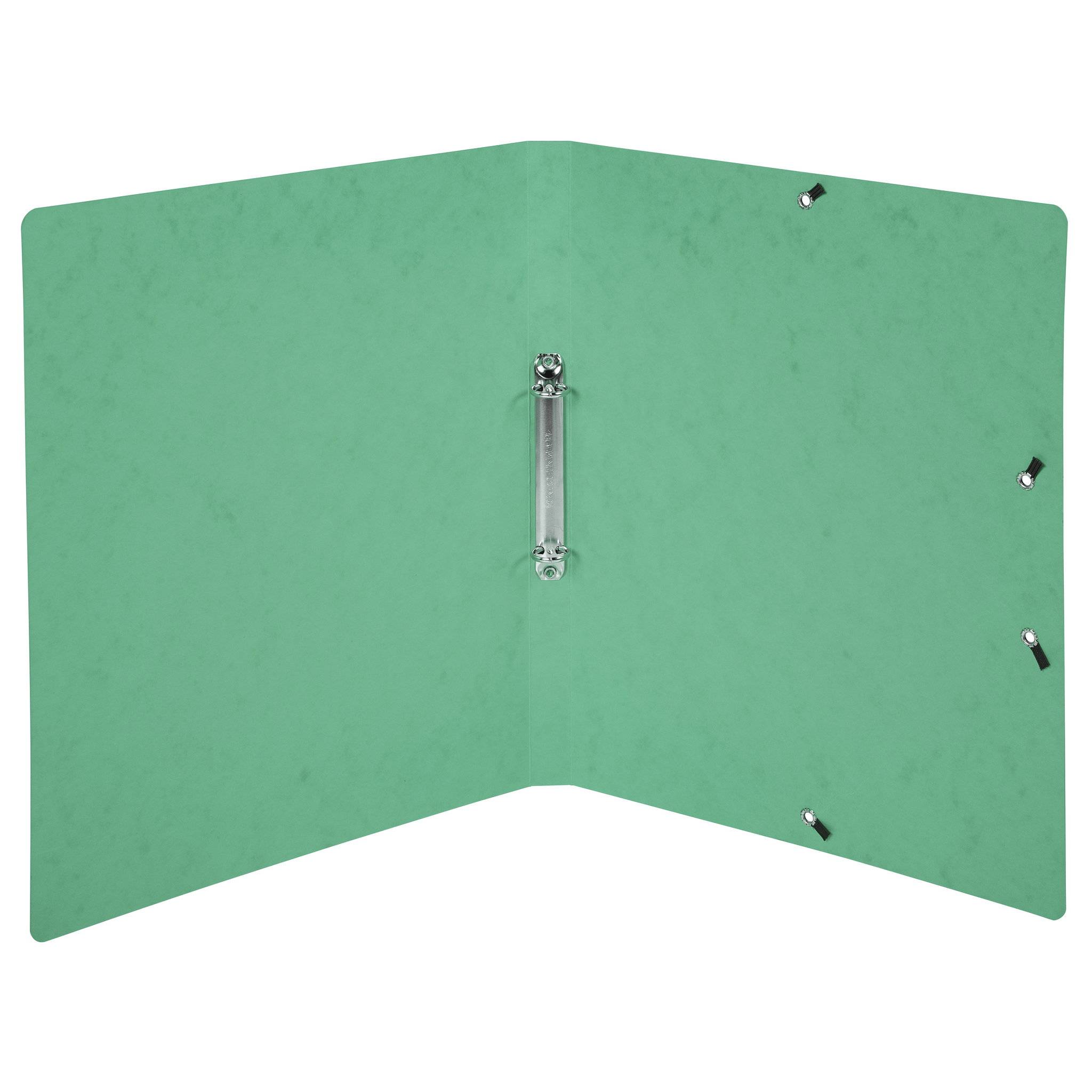 Exacompta 10x Ringhefter A4, 2 Ringe 15mm, Karton, bedruckt, Grün, 542553E