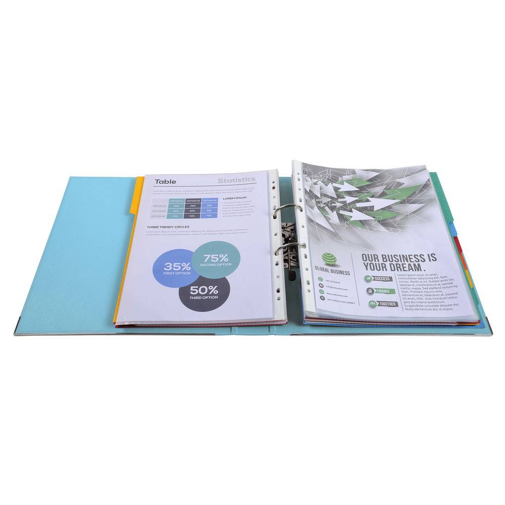 Exacompta 10x Ordner Prem'Touch außen PP Rücken 50mm A4 Maxi Hellblau 53102E