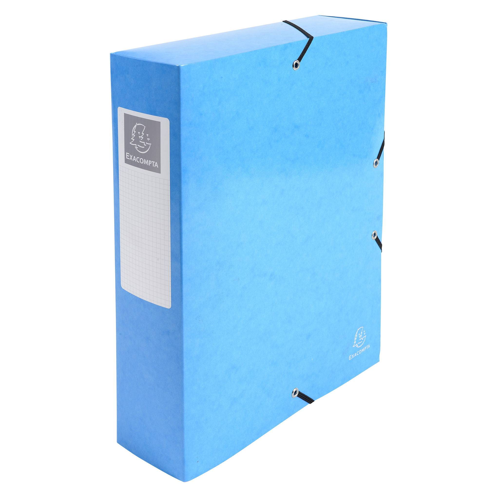 Exacompta 6x Archivbox Manilakarton Rücken 80mm +Etikett A4 sortiert 50729E