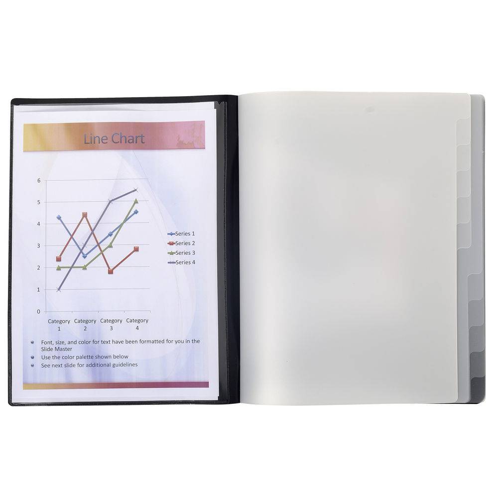 Exacompta 10x Ordnungsmappe OPAK PP + 3 Klappen, 12 Fächern, Schwarz, 55981E