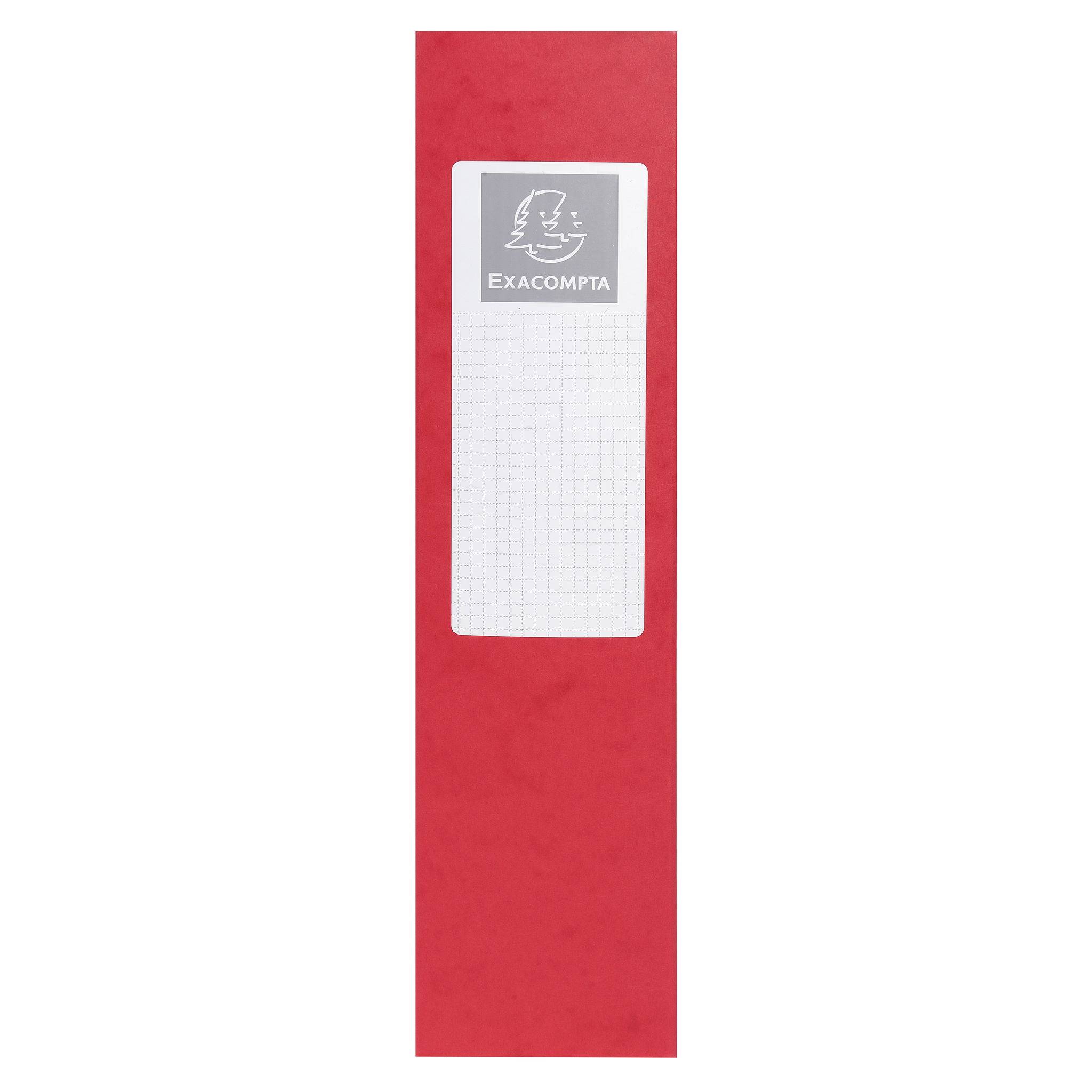 Exacompta 6x Archivbox Karton, 600g, Rücken 80mm + Etikett, A4, Rot, 50835E