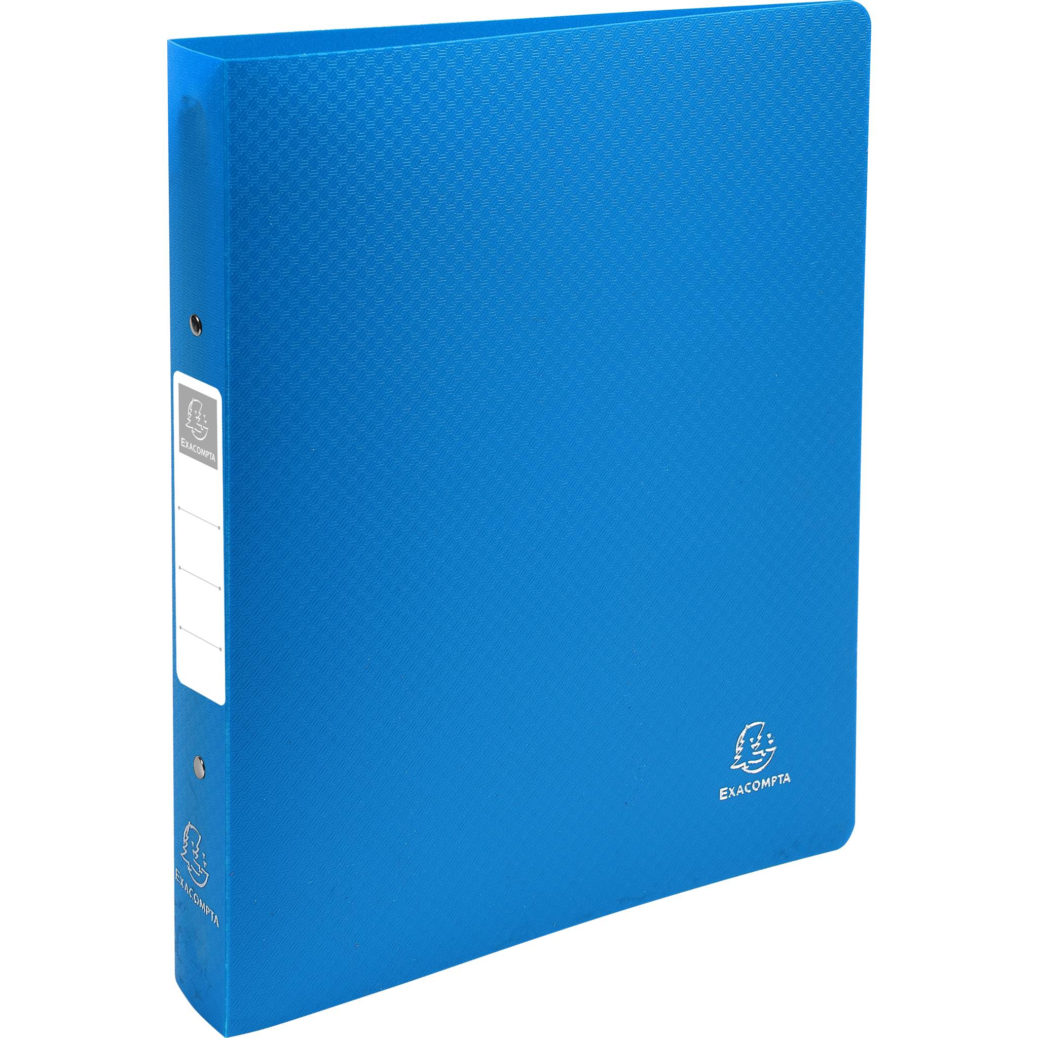 Exacompta 10x Ringbuch PP 1000µ 2Ring Rücken 40mm A4 Überbreite Hellblau 54392E