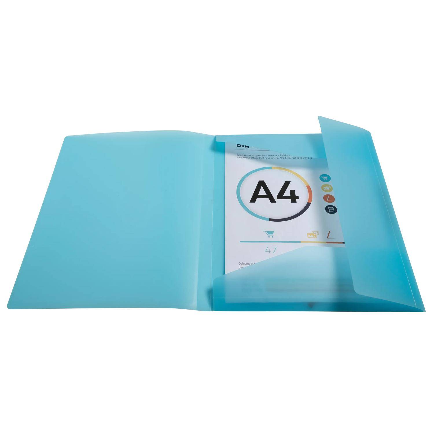 Exacompta 25x Sammelmappe A4 + Gummizug 3 Klappen PP sortiert 55279E
