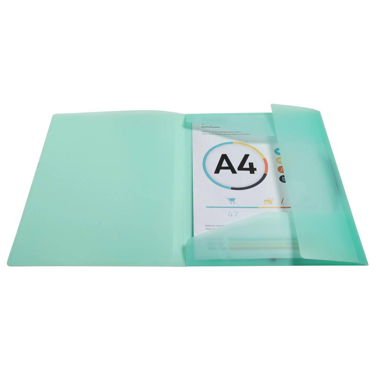 Exacompta 25x Sammelmappe A4 + Gummizug 3 Klappen PP sortiert 55279E