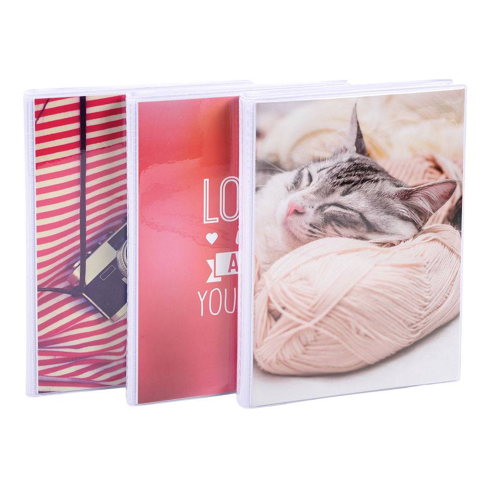 Exacompta 12x Einsteckalbum 24 Fotos 10x15cm 12x16 cm Sortierte Motive 65001E