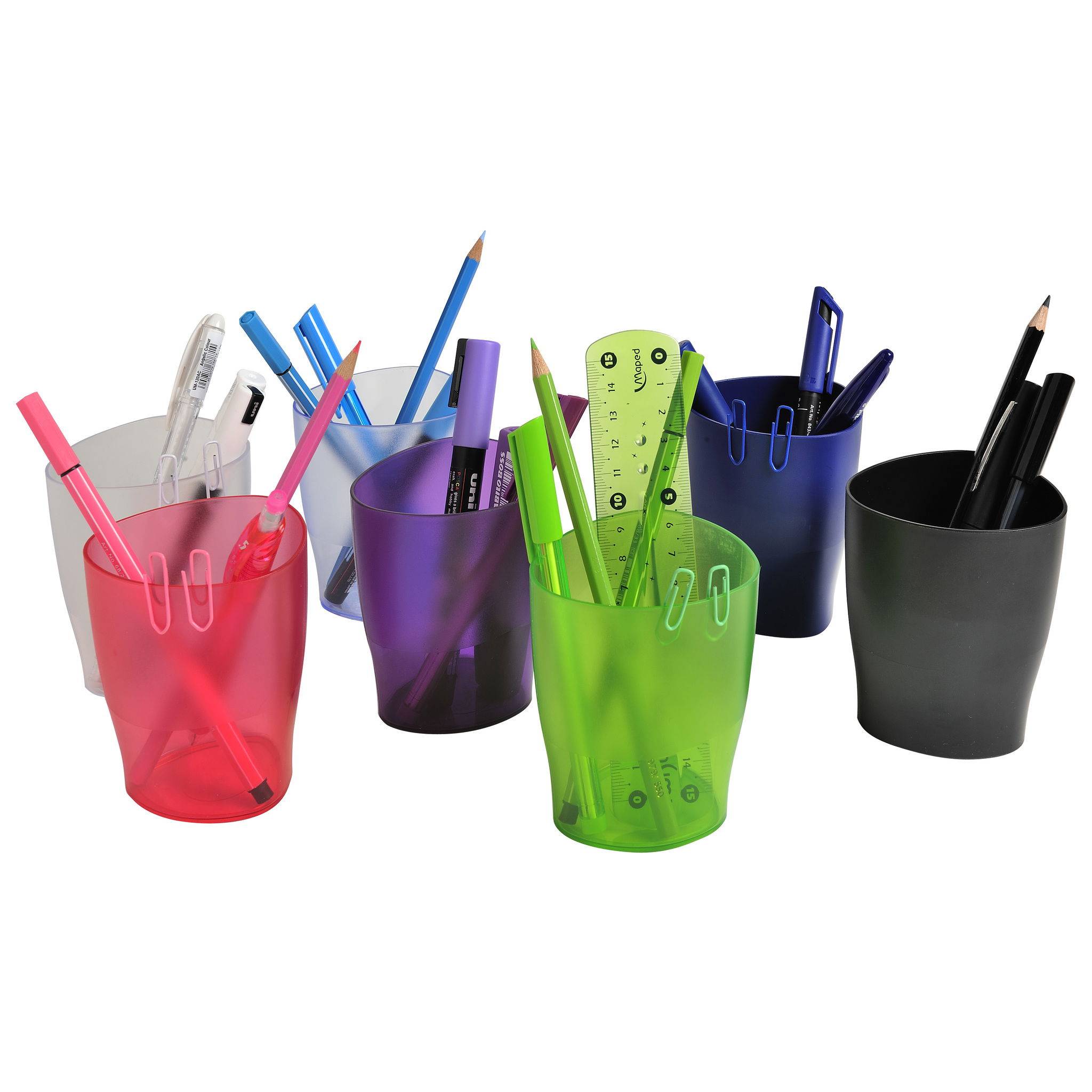 Exacompta 10x Stifteköcher ECOPEN - Kristall - 67623D