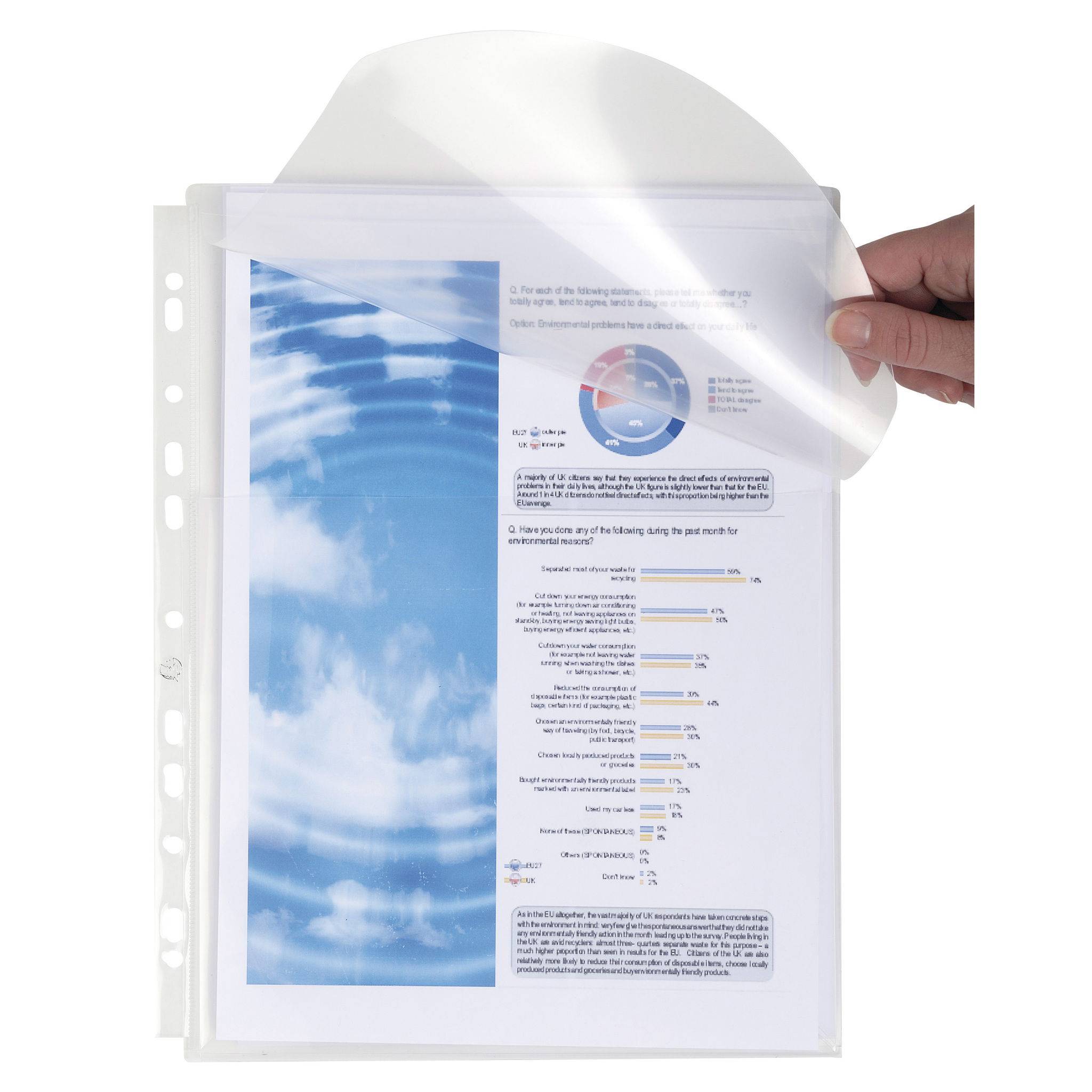 Exacompta 50x 50 Prospekthüllen gelocht PVC 140µ Mini-CDs A4 Transparent 5502E