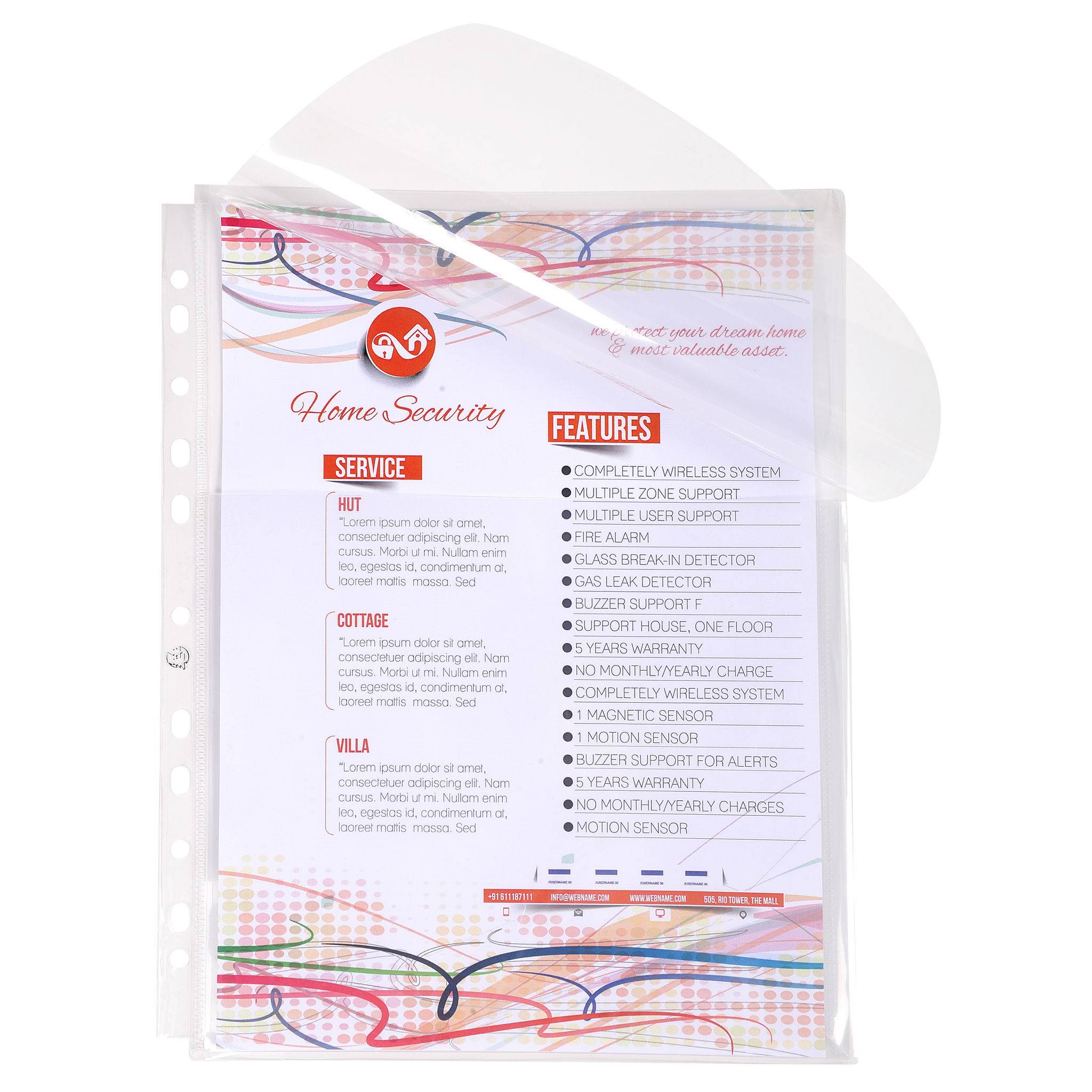 Exacompta 50x 50 Prospekthüllen gelocht PVC 140µ Mini-CDs A4 Transparent 5502E