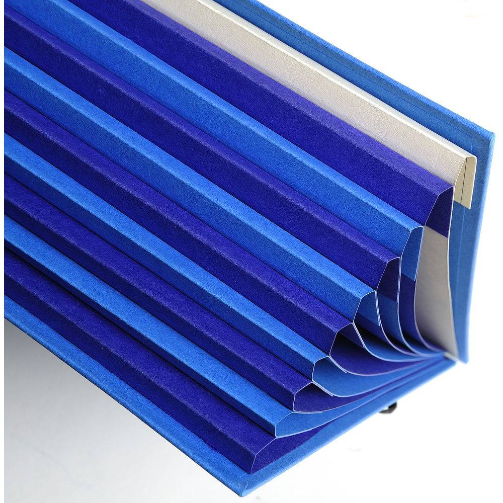 Exacompta 6x Ordnungsmappe RC-PP Gummizug dehnbar 9 Fächer A4 - Hellblau 52982E