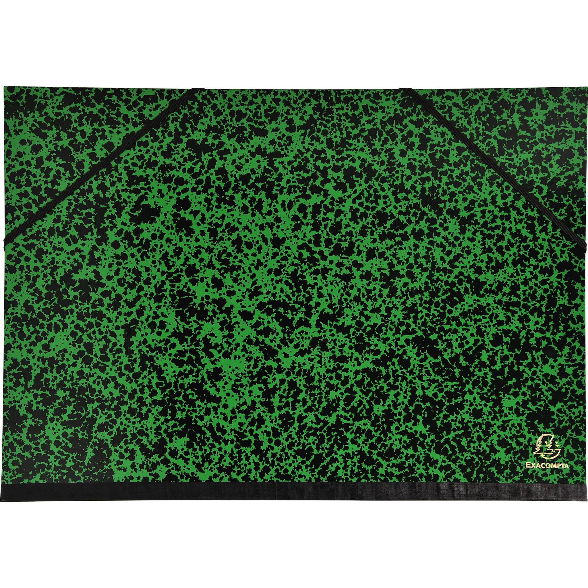 Exacompta 10x Zeichenmappe Gummizug A3 A3 Überbreite 32x45cm Grün 542000E