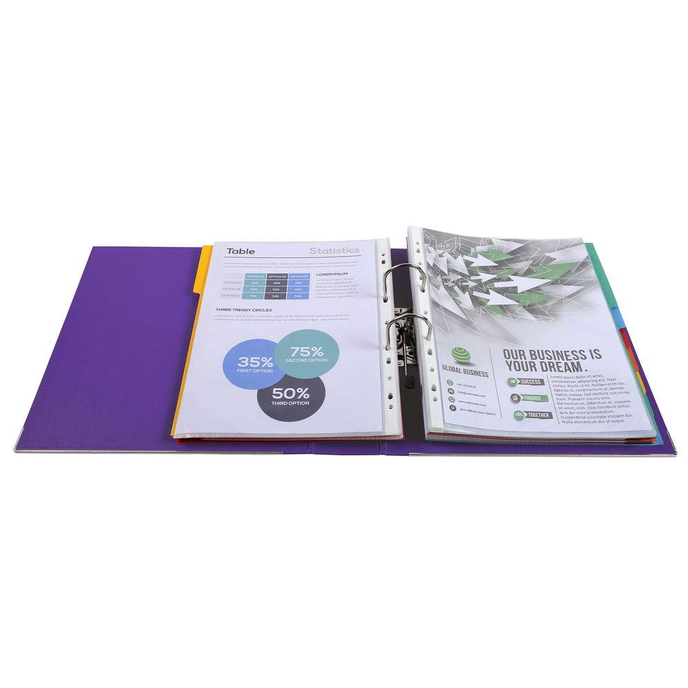 Exacompta 10x Ordner Prem'Touch außen PP Rücken 80mm 32x30cm A4 Maxi Lila 53357E