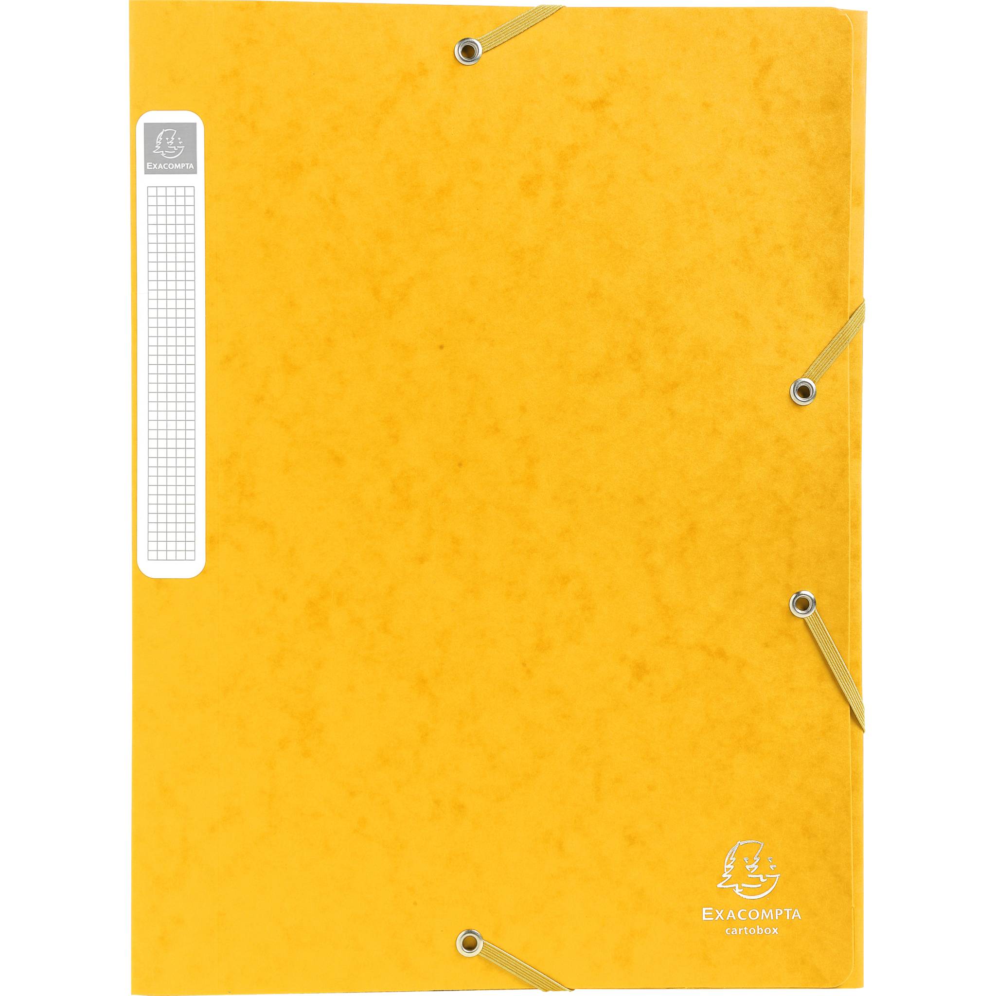 Exacompta 25x Archivbox Rücken 25mm Karton + 3 Klappen Gummizug A4 Gelb 18506H