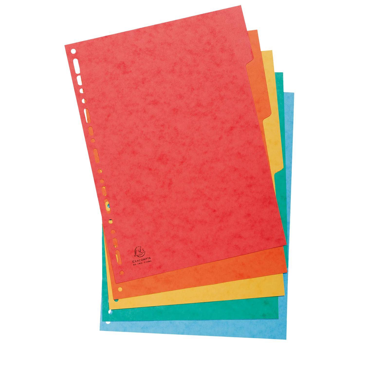 Exacompta 25x Register A4 Maxi, Colorspan-Karton 225g, 5 Taben - 2405E