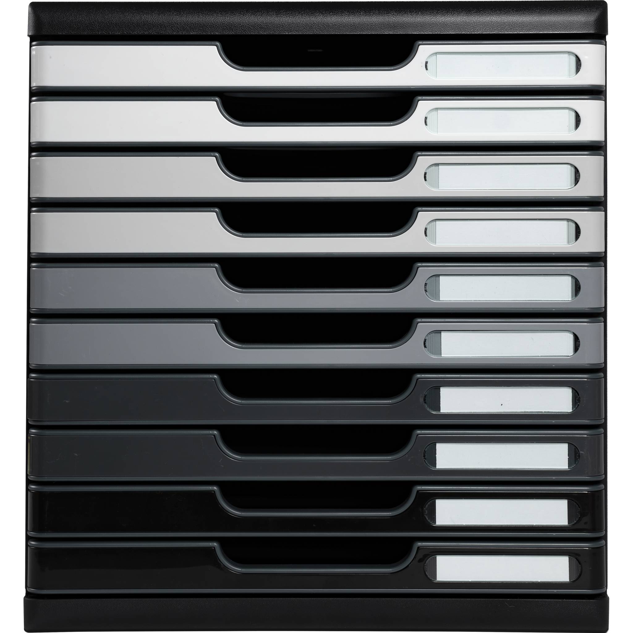 Exacompta Schubladenbox MODULO A4, 10 geschlossene Schubladen - Grau - 302794D