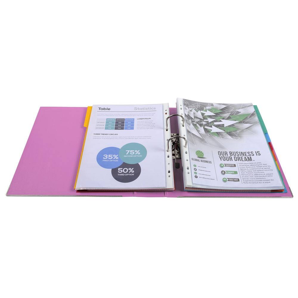 Exacompta 10x Ordner Prem'Touch außen PP Rücken 80mm 32x30cm A4 Maxi Rosa 53355E