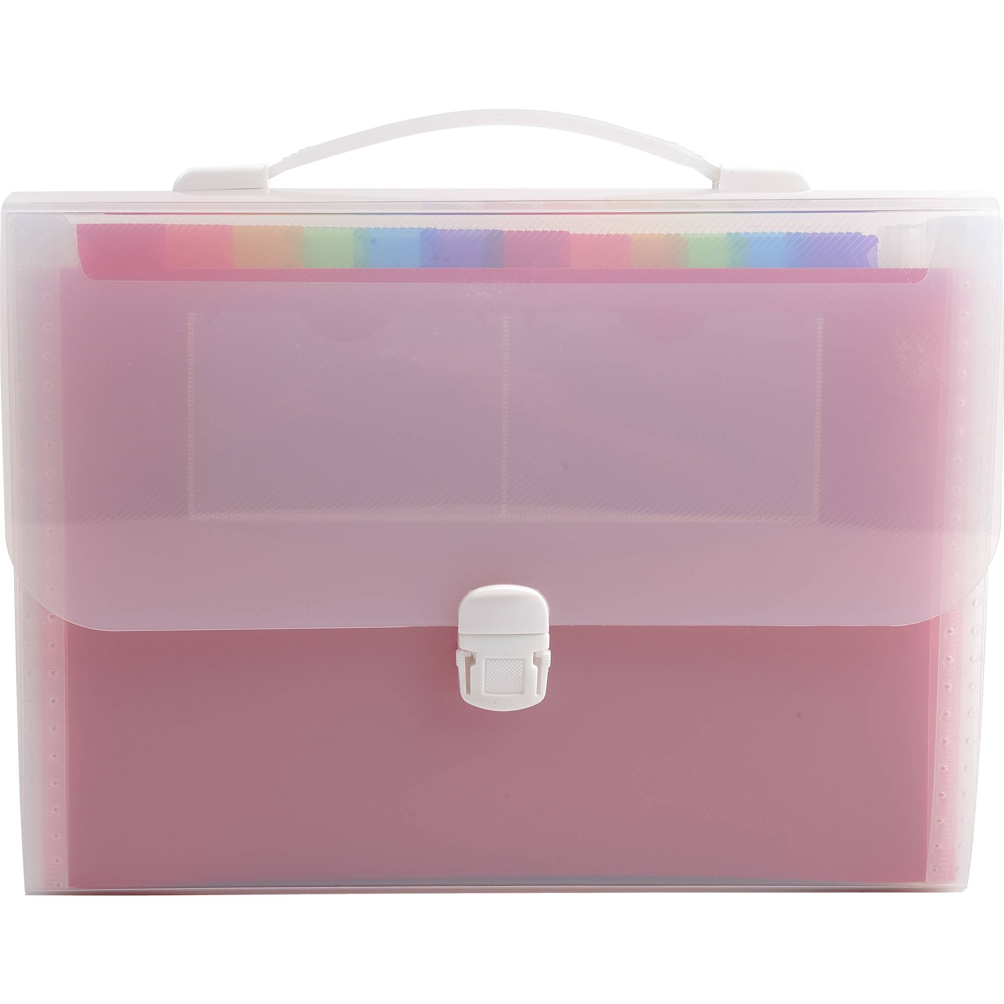 Exacompta 4x Fächermappe + Griff, 24 Fächer, für A, Crystal, Kristall, 55698E