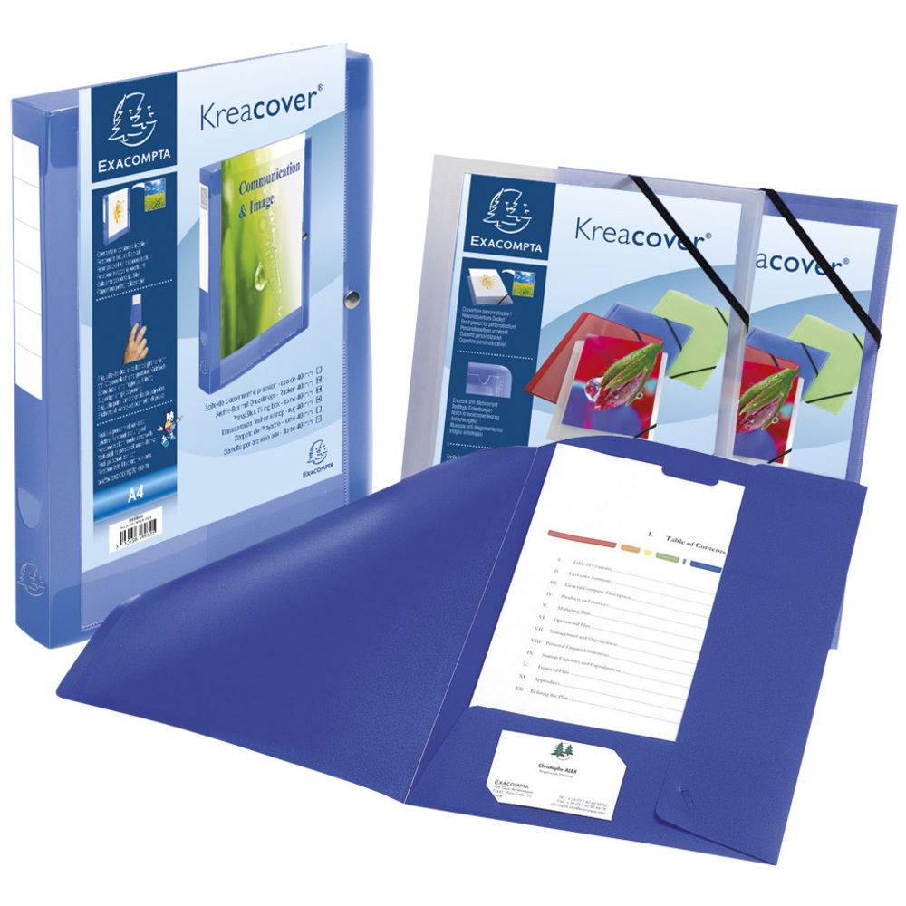 Exacompta 10x fester Ringhefter PP 4 Ringe 15mm Rücken 38mm A4 Maxi Weiß 51840E